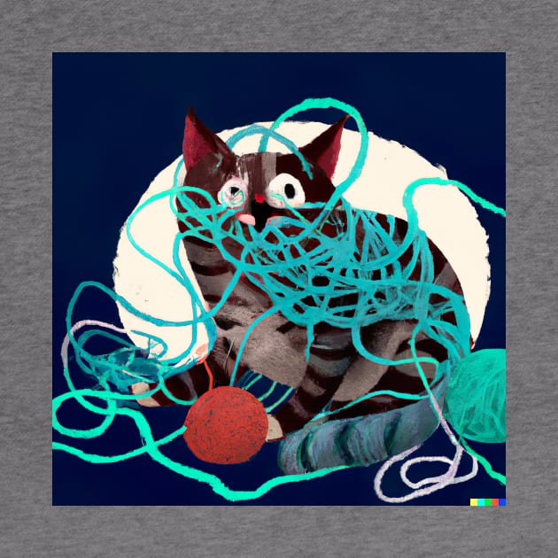 Cat Design- Entangled messy cat by Eternal Experience
